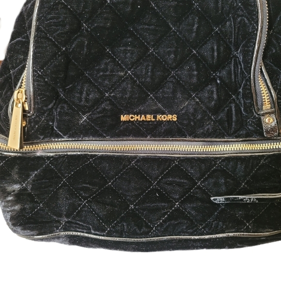 Michael Kors Rhea Zip Backpack Black Velvet Quilted main image 8